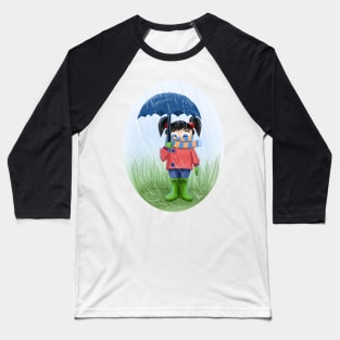 LITTLE GIRL WITH UMBRELLA Baseball T-Shirt